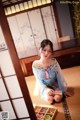 Coser @ 抖 娘 - 利 世: 水蓝 和服 (30 photos)